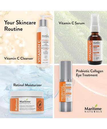 Maritime Naturals Retinol Moisturizer | Hyaluronic Acid & Organic Ingredients | Professional Face Cream for Day & Night | 120ml - Buy Online on GoSupps.com
