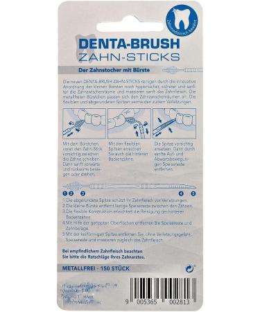 Denta-Brush Toothsticks - 150 Pieces Dual-Function Toothpicks with Brush for Freshness | International Shipping - Buy Online on GoSupps.com
