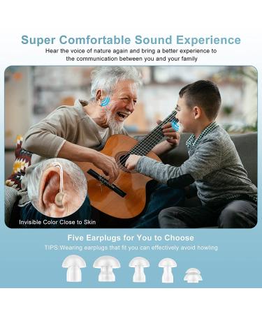 Enjoyee Invisible Rechargeable Hearing Aids for Seniors - Noise Cancelling Amplifier for Adults with Hearing Loss - Buy Online on GoSupps.com