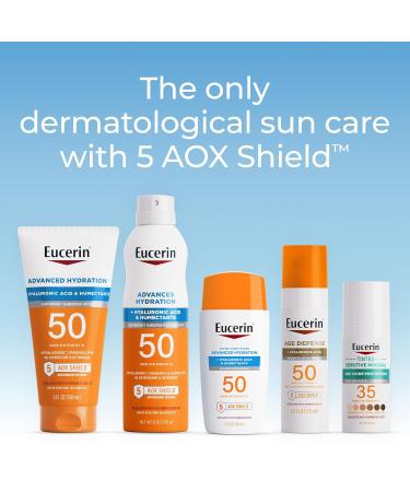 Eucerin Sun Advanced Hydration Ultra-Lightweight Face Sunscreen SPF 50 with Hyaluronic Acid & Humectants Hydrating Sunscreen for Face Non Comedogenic and Hypoallergenic 1.7 Fl Oz Bottle - Buy Online on GoSupps.com