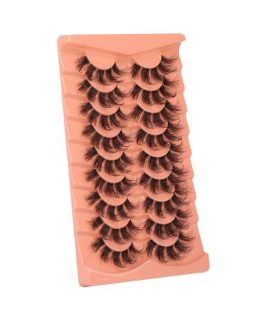 ALICE G 9 Pairs Pack Brown Wispy False Eyelashes - DIY Lash Clusters for Fluffy Volume | Mink Strip Lashes Look Like Eyelash Extensions - Fake Eye Lashes - Buy Online on GoSupps.com