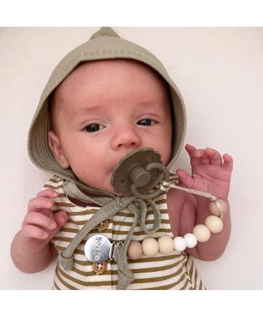 Ali+Oli Silicone Pacifier Clip for Baby (Natural) - 100% Food-Grade BPA Free Infant Binky Holder for Boys and Girls - Buy Online on GoSupps.com