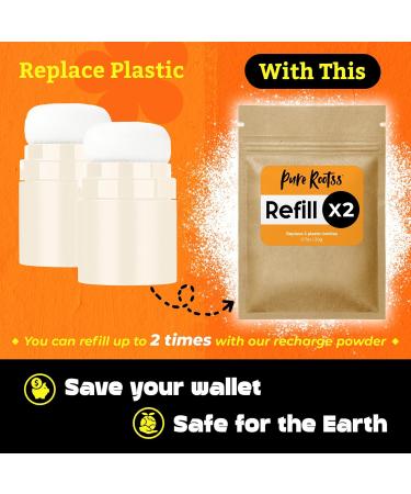 Dry Shampoo Powder & Refill X2 - Unscented Non-Aerosol Hair Volumizer for Dark & Blonde Hair | Travel-Friendly Styling Solution - Buy Online on GoSupps.com