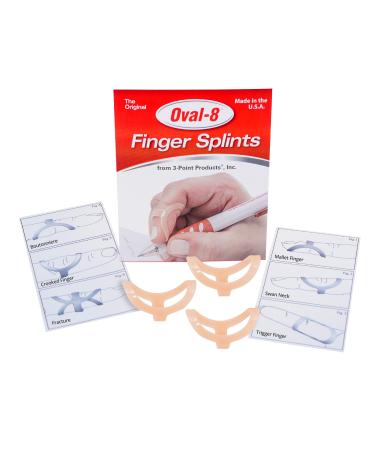 3-Point Products Oval-8 Finger Splint Support and Protection for Arthritis Trigger Finger or Thumb and Other Finger Conditions 3-Pack Size 8 Size 8 (Pack of 3)