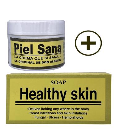 Shop Piel Skin Jabon Healthy Sana - 3.5oz Soap & 1.38oz Cream | International Shipping Available - Buy Online on GoSupps.com