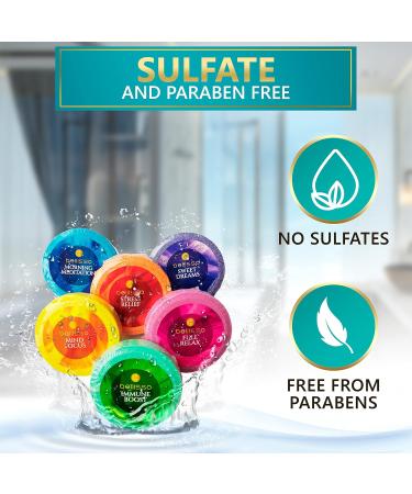 Ultimate Bath Bombs Luxury Gift Set - 6 XXL Fizzies with Dead Sea Salt, Shea, Cocoa & Essential Oils + Aromatherapy Shower Steamers - Set of 6 Scent Tablets - Buy Online on GoSupps.com
