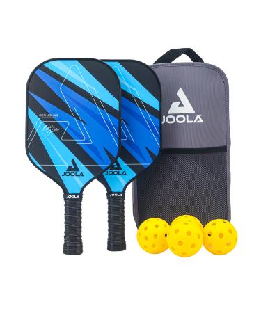 JOOLA Ben Johns Pickleball Set with 2 Fiberglass Paddles - Includes 2 Indoor & 2 Outdoor Pickleball Balls & Pickleball Bag - Lightweight Pickleball Racket Set for All Levels - Honeycomb Polymer Core - Buy Online on GoSupps.com