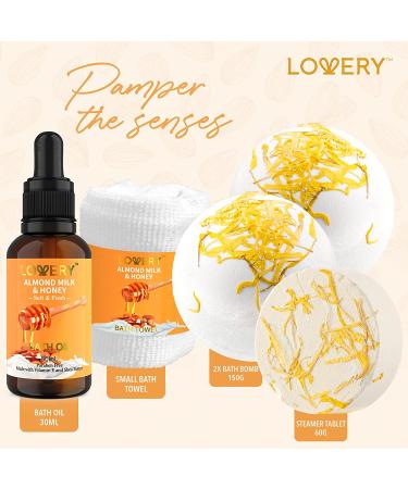 Almond Milk & Honey Spa Gift Basket for Women - 10 Pc Set for Relaxing Stress Relief and Self Care - Perfect Thank You, Birthday, Mom, Anniversary Gift - Buy Online on GoSupps.com