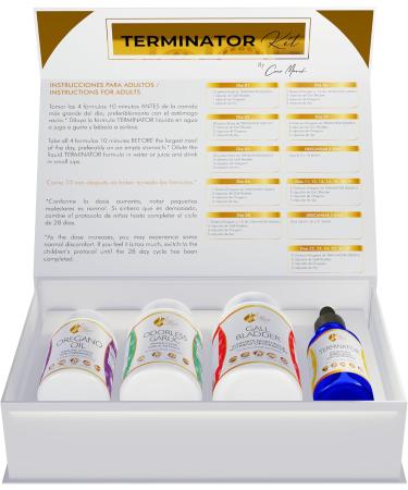 Coco March TERMINATOR KIT - 28-Day Powerful Gut Cleanse for Invaders | Includes Terminator Liquid Gall Bladder Odorless Garlic & Oregano Oil | Boost Your Gut Health Worldwide - Buy Online on GoSupps.com