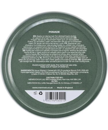 Men Rock Pomade High Hold Medium Shine 90ml - For Slick & Classy Hairstyles - All Hair Types & Lengths - Fruity Fresh Scent - Use on Damp or Dry Hair - Buy Online on GoSupps.com