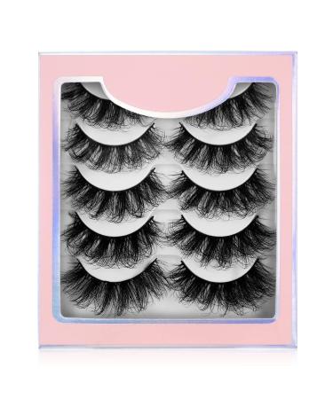 Sibba 5 Pair Dramatic 20mm Faux Mink Eyelashes - Wispy Thick & Fluffy Eyelash Extensions for Stunning Volume - Buy Online on GoSupps.com