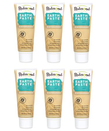 Product Name: REDMOND - Earthpaste All Natural Non-Fluoride Vegan Organic Non GMO Real Ingredients Toothpaste, Wintergreen, 4 Ounce Tube (6 Pack) Pack of 6