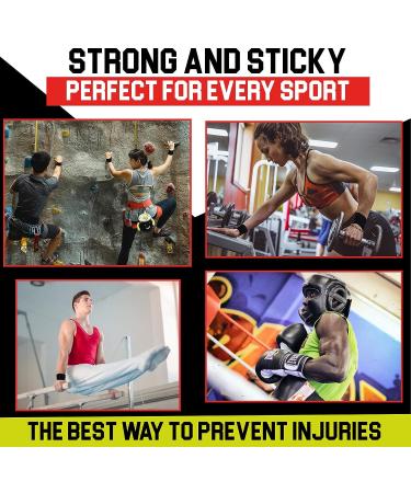 Black Athletic Tape Set - 3 Rolls + 1 Finger Tape for Enhanced Wrist, Ankle, and Hand Protection in Boxing, Football, and Climbing - Easy to Apply, No Sticky Residue - Buy Online on GoSupps.com