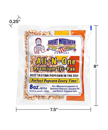 Great Northern Popcorn Company Movie Theater Style Popcorn Packs - 24 Pre-Measured All-in-One Kernel, Salt, Oil Packets for Popcorn Machines - Buy Online on GoSupps.com