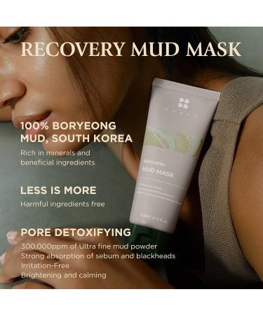 Boryeong Mud Clay Face Mask - Pore Reducer Acne Control & Skin Tightening for All Skin Types - 110ml Recovery Mask - Buy Online on GoSupps.com