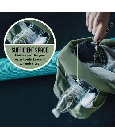 RIMSports XL Hoodie Yoga Mat Bag with Strap - Olive Green Yoga Gym Bag with Mat Holder - Buy Online on GoSupps.com