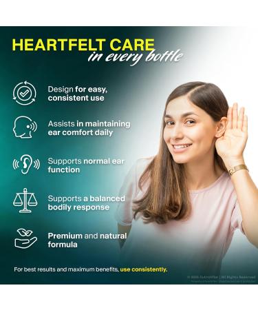 NutraVibe (2 Pack) Audifort Daily Hearing Support Drops with a Clean Liquid Formula for Ear Health Auditory Clarity and Inner Ear Balance | Plant-Based Easy-to-Use Droppers (60 Servings) - Buy Online on GoSupps.com