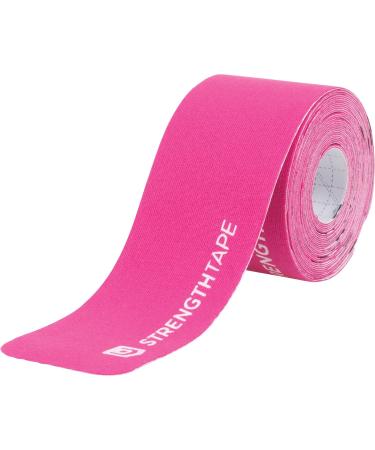 StrengthTape Kinesiology Tape 5 Meter Precut roll Supports Injuries During Recovery Pink Precut - Buy Online on GoSupps.com