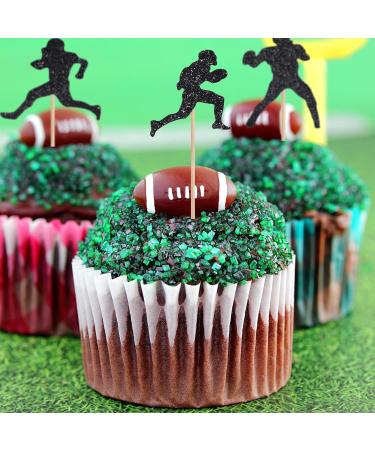 Football Cupcake Toppers Decorations Cocktail Picks Toothpicks Football Flag Food Picks for Sports Themed Party Game Day Football Party Favors for Boys Birthday - Buy Online on GoSupps.com