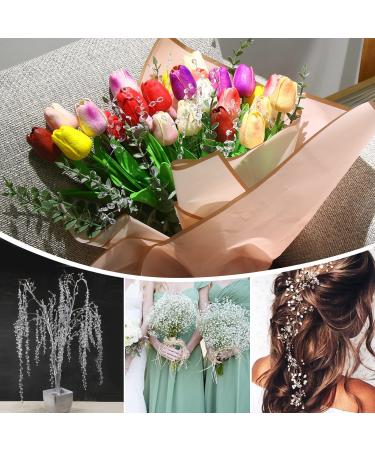 FOIMAS 50pcs Acrylic Bead Drop Stems Flower Bouquet - Wedding & Home Decor - Buy Online on GoSupps.com