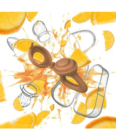 Magaluga Fruit Sucker for Babies - BPA-Free Dental Aid with 3 Suction Cups & Hygienic Storage Box - Size S M L - Perfect for 4+ Months & Biting Relief - Light Gray - Buy Online on GoSupps.com