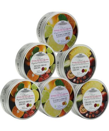 Go2 Groceries bundle Simpkins Flavoured Sugar Free Travel Sweets 2 Mixed 2 Tropical & 2 Citrus Fruits (6x175g each) with 1 Game Card - Buy Online on GoSupps.com