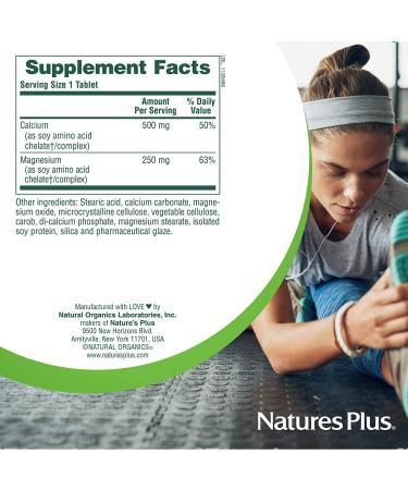 Nature's Plus CalMag 500250 mg - 180 Tablets for Bone Health & Wellness - Buy Online on GoSupps.com