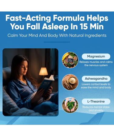 Sleep Easy Natural Sleep Aid Supplement | Magnesium Ashwagandha GABA L-Theanine & 5 Calming Herbs | Melatonin-Free & Non-Habit Forming (60 Capsules) - Buy Online on GoSupps.com