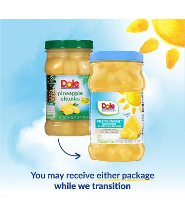 Dole Pineapple Chunks in 100% Fruit Juice  23.5 Oz Resealable Jar 1.46 Pound (Pack of 1) - Buy Online on GoSupps.com
