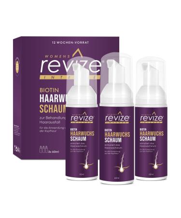 Revisze Womens Tuim stimulates hair growth for denser and fuller hair 3month pack with biotin 3 x 60 ml