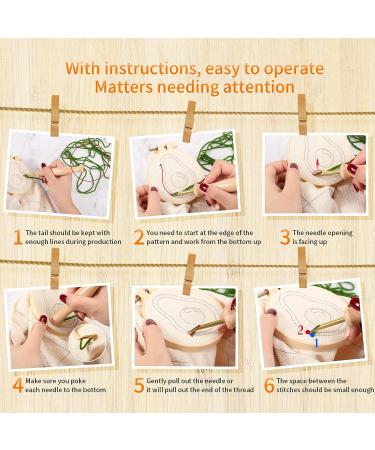 Cindeer 10 Pcs Glow in The Dark Food Series Punch Needle Embroidery Magnet Set with Patterns and Tools - Buy Online on GoSupps.com