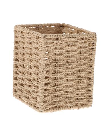 ABOOFAN 1 piece of cardboard woven storage box basket made of desk waste-bin pin mug for the desk wicker basket Finishing basket wire frame office pen holder