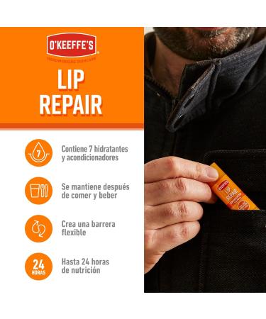  O'Keeffe's O'Keeffe's Lip Repair - Repairing lip balm for dry and chapped lips - 24-hour hydration - Fragrance-free - Buy Online on GoSupps.com