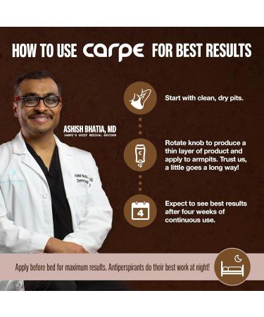 Carpe Clinical Strength Underarm Antiperspirant and Deodorant Sandalwood Scent Sandalwood 1.69 Fl Oz (Pack of 1) - Buy Online on GoSupps.com