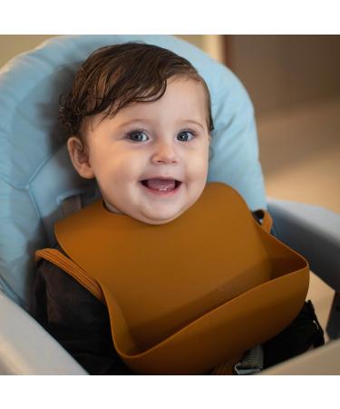 3Pcs Moonkie Baby Bibs Set - Silicone Feeding Bibs for Babies and Toddlers | Waterproof, BPA-Free, Adjustable with Food Crumb Catcher Pocket | Pink/Pastel Yellow/Soft Pink - Buy Online on GoSupps.com