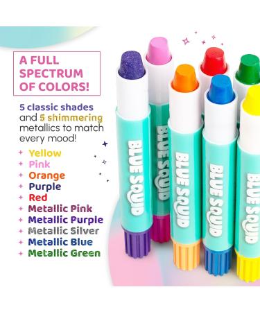 Blue Squid Craie cheveux pour filles 10 couleurs de cheveux temporaires vives pour enfants D'anniversaire pour filles et adolescentes Teinture lavable pour enfants de 6-12 10 stylos cheveux - Buy Online on GoSupps.com