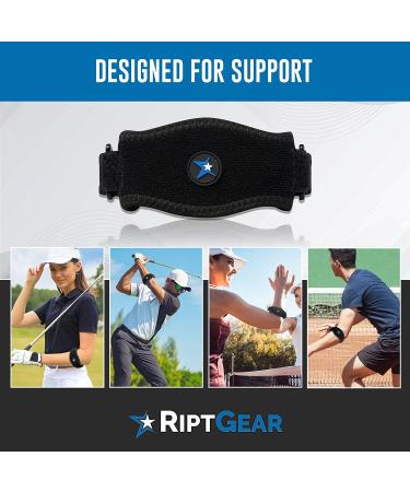 RiptGear Tennis Elbow Brace for Men and Women - Golfers Elbow Strap with Compression Pad - Adjustable Compression Sleeve for Tendonitis Relief (Blue) - Buy Online on GoSupps.com