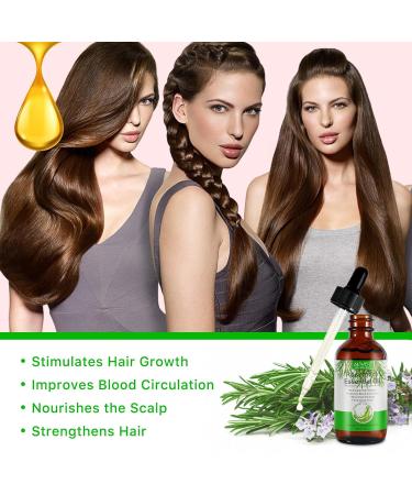 Rosemary Oil for Hair Growth & Loss | Nourishing Hair Care with Massage Comb - 60 ml - Buy Online on GoSupps.com