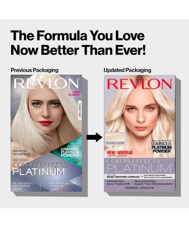 Revlon Permanent Hair Color Dye Kit - Ammonia Free & Paraben Free - 60 Platinum - 8 Oz - Buy Online on GoSupps.com