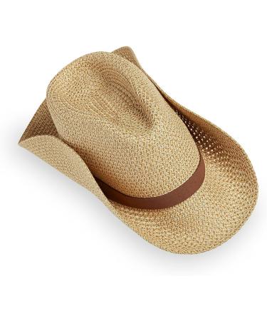 Wallaroo Men's Outback Fedora Sun Hat UPF 50+ Modern Adjustable Packable - Natural - Buy Online on GoSupps.com