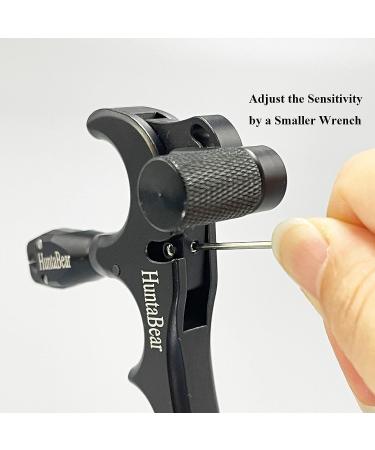 HuntaBear 360 Rotate Caliper Thumb Release for Compound Bow - Archery Accessories | Black 4 Fingers - Buy Online on GoSupps.com