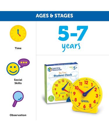 Big Time Learning 12-Hour Learning Watch - Interactive Clock for Kids | Educational Time Management Tool for Children Aged 5+ - Buy Online on GoSupps.com