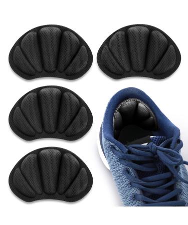 Sibba 2 Pair Heel Grips Shoes Pads for Shoes Too Big Self-Adhesive Foot Cushions Pads for Women Men Thick Shoe Inserts Back Insoles Anti Blister Shoe Liners Heel Protectors (Black)