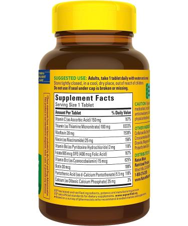 Nature Made Super B Complex with Vitamin C and Folic Acid - 140 Tablets, Immune Support Supplement - Buy Online on GoSupps.com