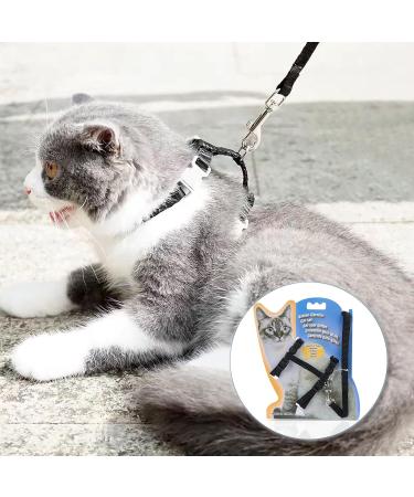 Adjustable Cat Leash & Dishes Set | Safe Harness for Kittens Puppies & Rabbits - 120cm Nylon Breakout Vest - Buy Online on GoSupps.com