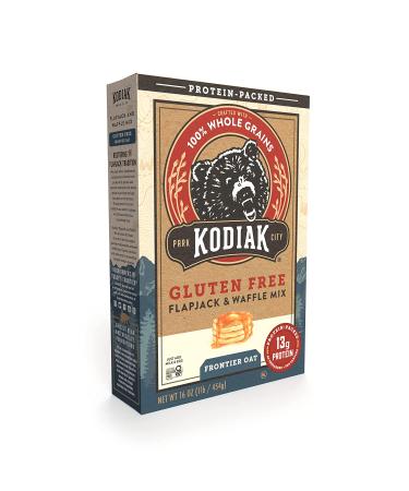 Kodiak Cakes Gluten Free Protein Pancake Mix - Flapjack and Protein Waffle Mix - 100% Whole Grain Gluten Free Waffles - Frontier Oat Breakfast Pancake  Waffle & Baking Mixes - 16 Ounce (Pack of 6) Gluten Free - 6 pck - Buy Online on GoSupps.com