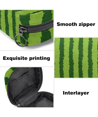 Portable Women's Napkin Storage Bag - Green Watermelon Pattern for Periods & Breastfeeding | Ideal for Teens & Girls - Buy Online on GoSupps.com