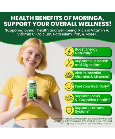 Magnesium Gummies 400mg & Organic Moringa Gummies 1000mg - Buy Online on GoSupps.com