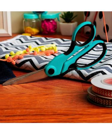 SINGER 00561 ProSeries 8-1/2-Inch Heavy Duty Bent Sewing Scissors - Teal - Buy Online on GoSupps.com