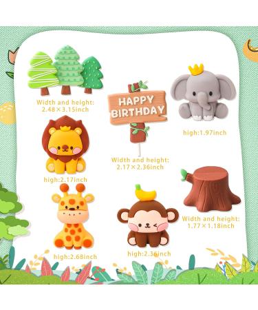 JeVenis Jungle Animals Cake Decoration - Safari Birthday & Baby Shower Decor | Perfect for Celebrations - Buy Online on GoSupps.com